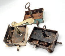 3x Kastenschloss Antik Schloss